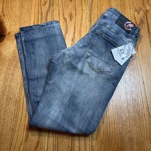 NWT Ecko Unltd 741 Athletic Jeans Men's 34 X 31 Light Wash Blue Denim